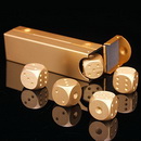 gold metal dice set